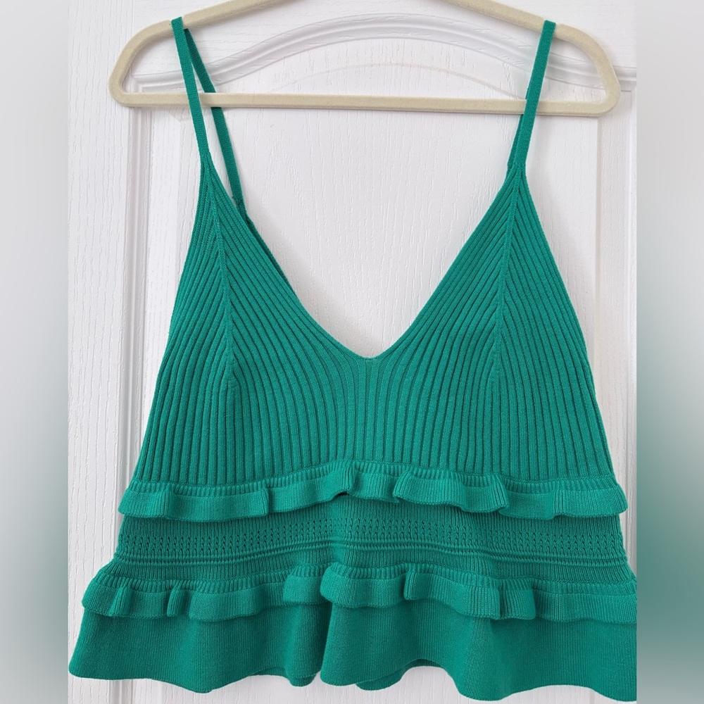 Kelly Green Ribbed sweater tank